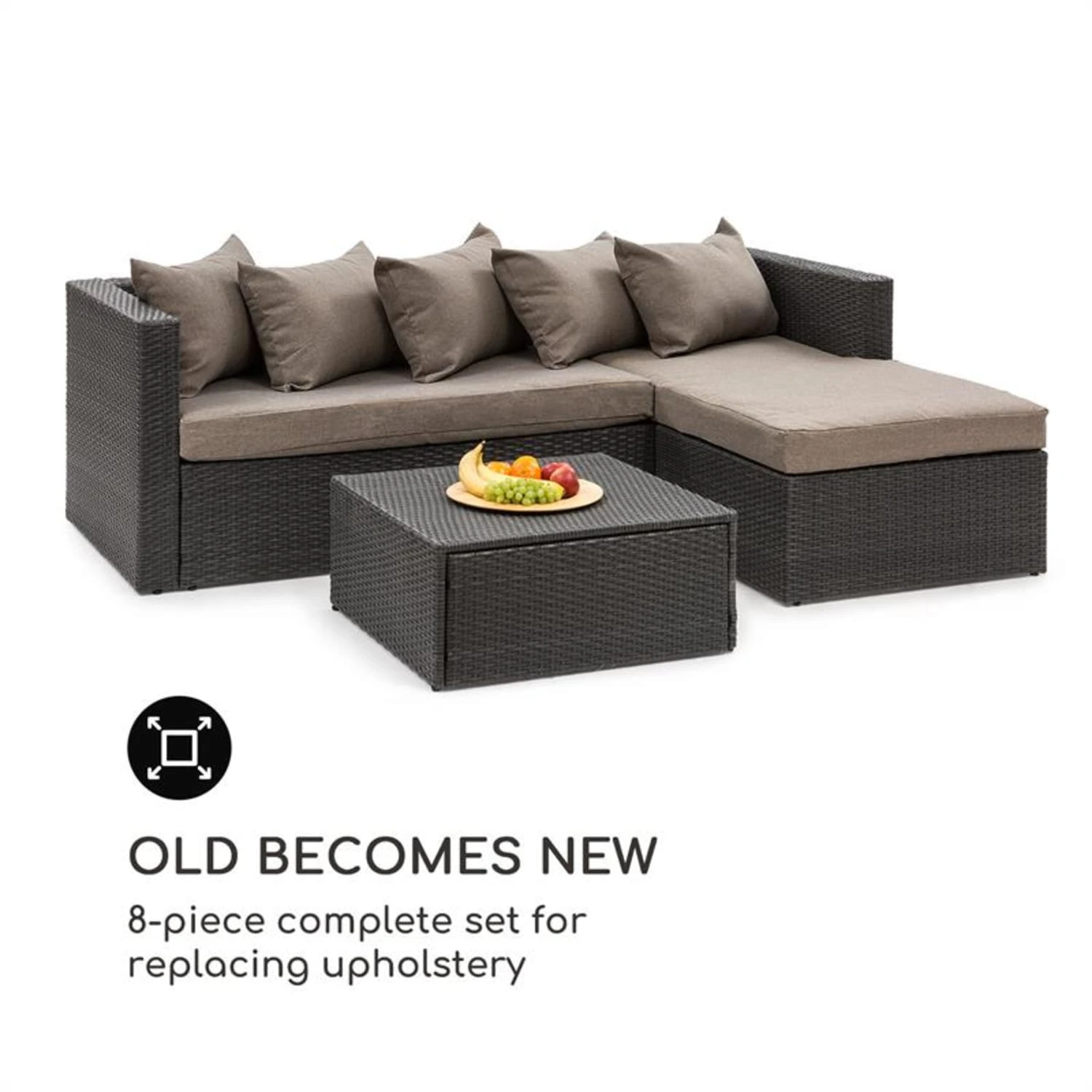 Theia Polsterbezüge 8 Teile 100% Polyester Wasserabweisend Braun 2 Theia Polsterbezüge 8 Teile 100% Polyester Wasserabweisend Braun – Bild 2