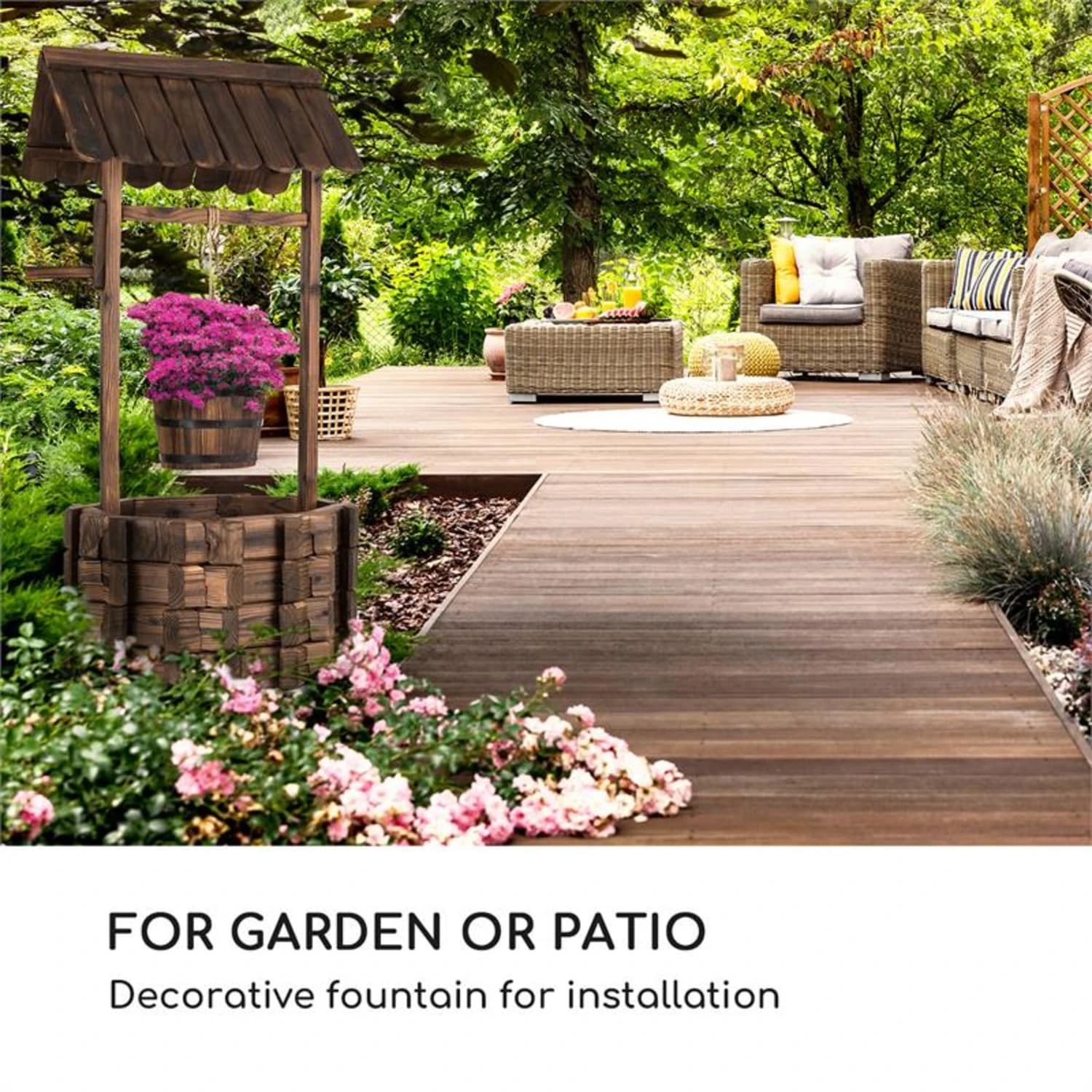 Andernach Zierbrunnen Tannenholz Mit Eimer Drehbare Kurbel 2 Andernach Zierbrunnen Tannenholz Mit Eimer Drehbare Kurbel – Bild 2