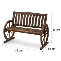 Murnau Gartenbank Flammenbehandeltes Tannenholz Braun -Wrights Gartenladen 10033354 yy 0007 logo Blumfeldt Murnau Gartenbank Tannenholz braun