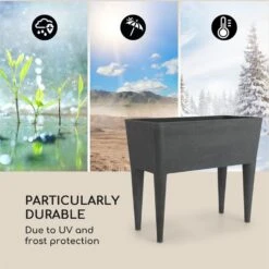 Mammutgrow Hochbeet 76 X 65 X 37 Cm UV- Und Frostschutz Anthrazit -Wrights Gartenladen 10033360 yy 0004 logo Blumfeldt Mammutgrow Hochbeet anthrazit