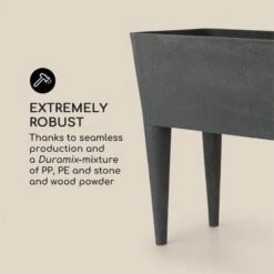 Mammutgrow Hochbeet 76 X 65 X 37 Cm UV- Und Frostschutz Anthrazit -Wrights Gartenladen 10033360 yy 0005 logo Blumfeldt Mammutgrow Hochbeet anthrazit