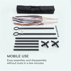 Sri Lanka Swing Hängematte Stahlrahmen 160 Kg Max. Gestreift -Wrights Gartenladen 10033371 yy 0007 logo Blumfeldt Sri Lanka Swing Haengematte gestreift