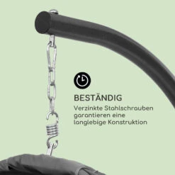 Bella Donna Hängesessel Sitzkissen 180g Polyester Dunkelgrau -Wrights Gartenladen 10033374 de 0004 logo