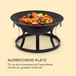 Pentos 2-in-1-Feuerschale Ø73cm Funkenschutz Ø60cm Grill Gusseisen 12 Pentos 2-in-1-Feuerschale Ø73cm Funkenschutz Ø60cm Grill Gusseisen -Wrights Gartenladen 10033380 de 0004 logo