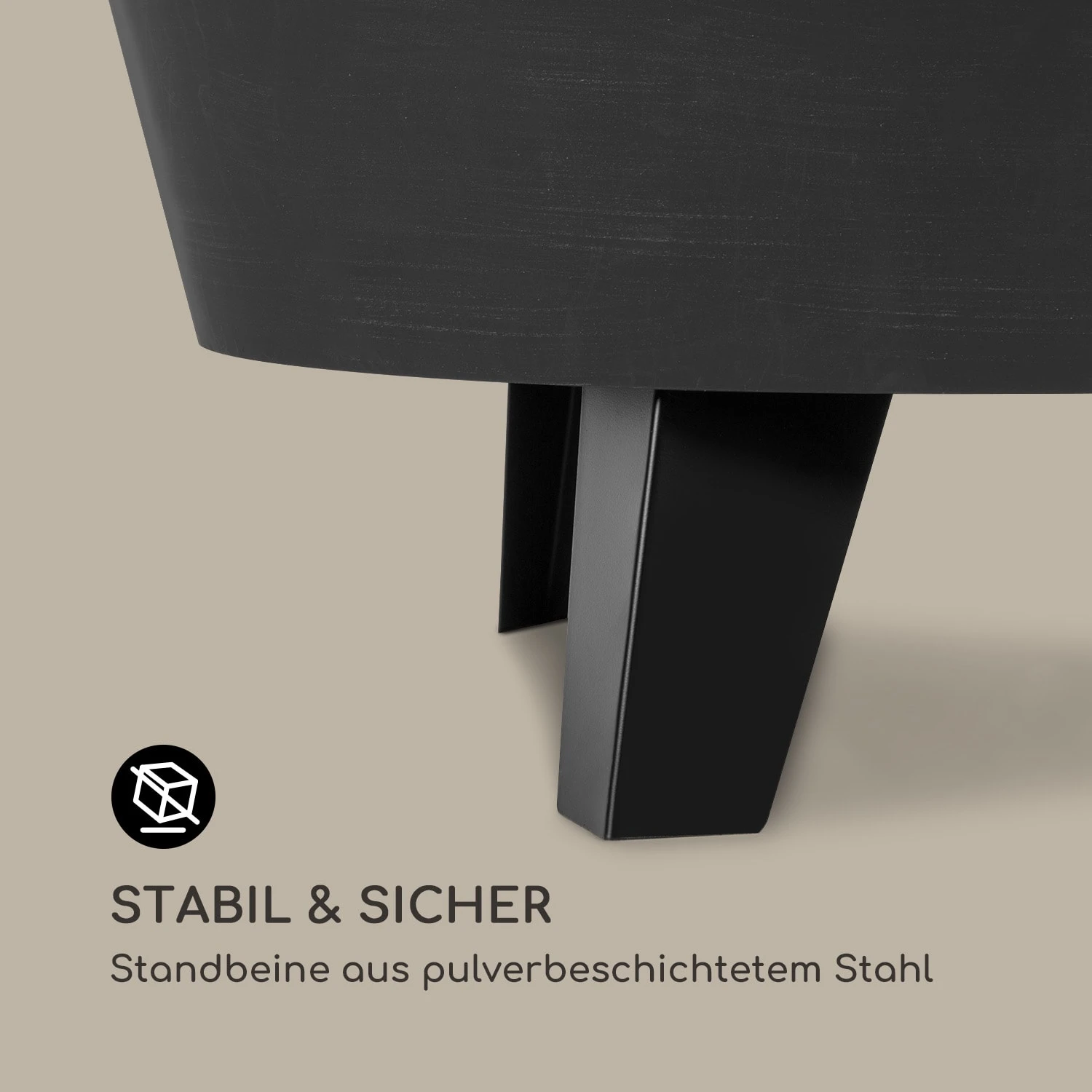 Nolana 2-in-1-Feuerschale Ø73cm Funkenschutz Ø64cm Grill Stahl Schwarz 6 Nolana 2-in-1-Feuerschale Ø73cm Funkenschutz Ø64cm Grill Stahl Schwarz – Bild 6