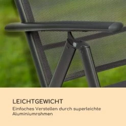 Almeria Klappstuhl 2er-Set 56,5 X 107 X 68 Cm ComfortMesh Aluminium -Wrights Gartenladen 10033400 de 0003 logo