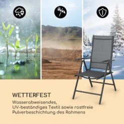 Almeria Klappstuhl 2er-Set 56,5 X 107 X 68 Cm ComfortMesh Aluminium -Wrights Gartenladen 10033400 de 0008 logo
