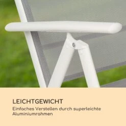 Almeria Klappstuhl 2er-Set 56,5x107x68 Cm ComfortMesh Aluminium -Wrights Gartenladen 10033401 de 0003 logo