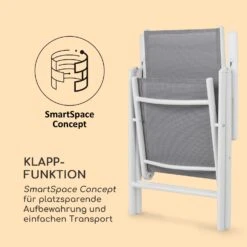 Almeria Klappstuhl 2er-Set 56,5x107x68 Cm ComfortMesh Aluminium -Wrights Gartenladen 10033401 de 0006 logo