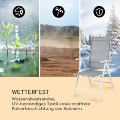 Almeria Klappstuhl 2er-Set 56,5x107x68 Cm ComfortMesh Aluminium -Wrights Gartenladen 10033401 de 0008 logo