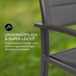 Torremolinos Gartenstühle 2 St. Aluminium ComfortMesh Dunkelgrau -Wrights Gartenladen 10033404 de 0004 logo