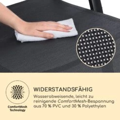 Pomporto Lounge Liegestuhl 70/30 PVC/PE Aluminium 7-Stufen Anthrazit -Wrights Gartenladen 10033409 de 0007 logo