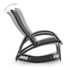 Beverly Wood Sonnenliege Schaukelstuhl Aluminium Schwarz -Wrights Gartenladen 10033453 yy 0008 detail Blumfeldt Beverly Wood Sonnenliege schwarz