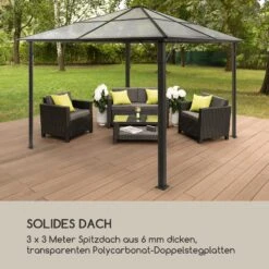 Pantheon Solid Sky Pavillon Mit Dach 3x3m Polycarbonat Aluminium -Wrights Gartenladen 10033455 de 0006 logo