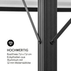 Pantheon Solid Sky Pavillon Mit Dach 3x3m Polycarbonat Aluminium -Wrights Gartenladen 10033455 de 0007 logo