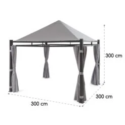 Pantheon Illumina Pavillon Mit Dach Polycarbonat Aluminium Schwarz -Wrights Gartenladen 10033458 yy 0009 logo Blumfeldt Pantheon Illumina Pavillon schwarz