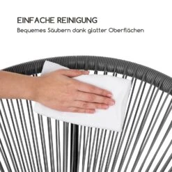 Roqueta Schaukelstuhl Retro-Design 4mm-Geflecht Grau -Wrights Gartenladen 10033465 de 0007 logo