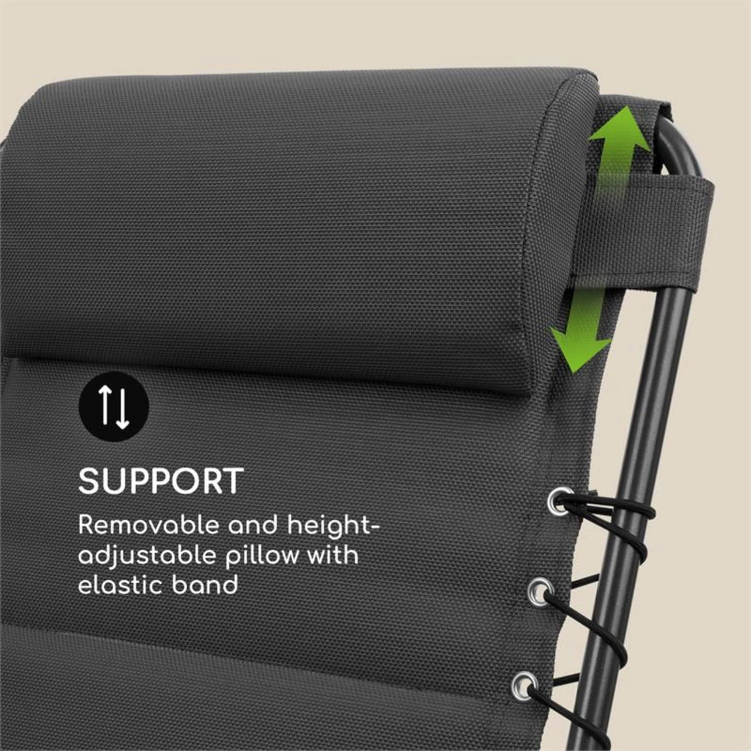 California Dreaming Sonnenliege, Polsterung, Stahlrahmen, Grau 7 California Dreaming Sonnenliege, Polsterung, Stahlrahmen, Grau – Bild 7