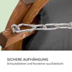 Maui Hollywoodschaukel 110 Cm 2-Sitzer Massivholz Polyester Dunkelgrau -Wrights Gartenladen 10033573 de 0006 logo