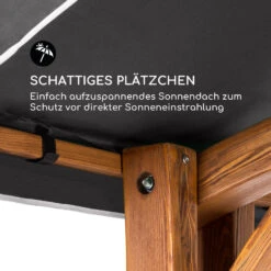 Aruba Hollywoodschaukel Sonnendach 130cm 2-Sitzer Massivholz Grau -Wrights Gartenladen 10033574 de 0007 logo