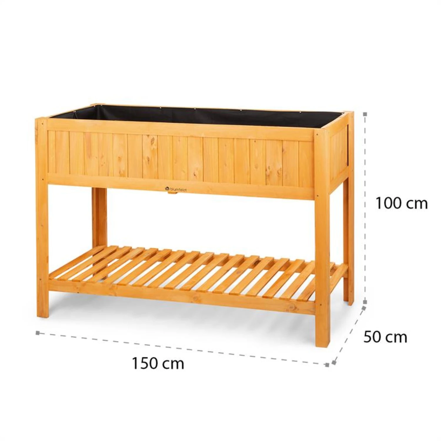 Altiplano Cubic Hochbeet 150 X 100 X 50 Kiefer Gartenvlies ErgoGrow – Bild 9