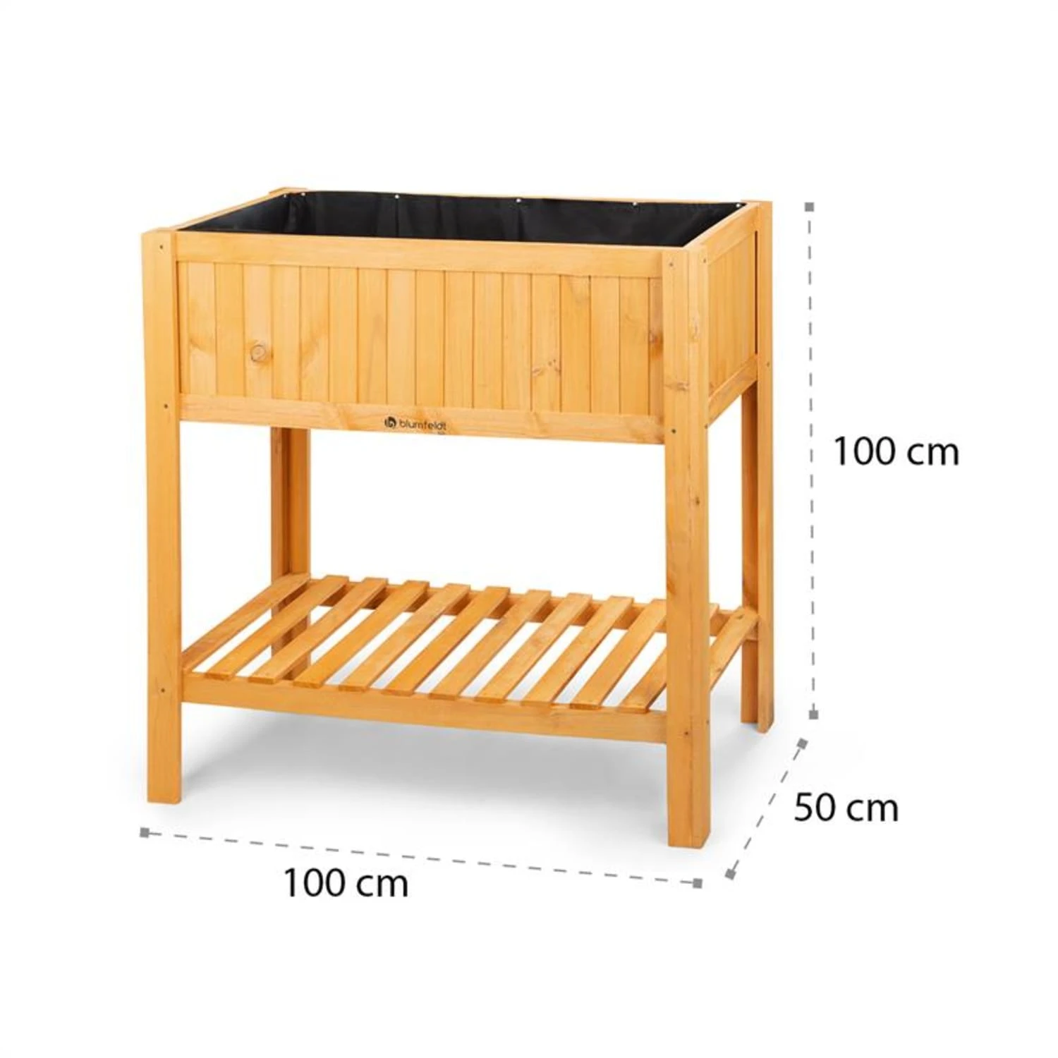 Altiplano Cubic Hochbeet 100 X 100 X 50 Kiefer Gartenvlies ErgoGrow – Bild 9