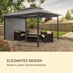 Grandezza Cortina Gartenpavillon 3x4m 4 Seitenteile Dunkelgrau -Wrights Gartenladen 10033607 de 0006 logo