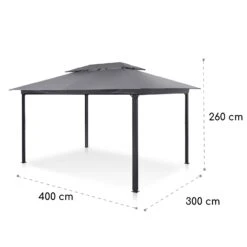 Grandezza Cortina Gartenpavillon 3x4m 4 Seitenteile Dunkelgrau -Wrights Gartenladen 10033607 yy 0007 logo