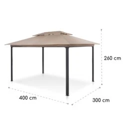 Grandezza Cortina Gartenpavillon 3x4m 4 Seitenteile Beige -Wrights Gartenladen 10033608 yy 0007 logo