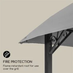 Steakhouse Al Sur Pavillon 244x260x152cm 160 G Flammhemmend Stahl Grau -Wrights Gartenladen 10033609 yy 0004 logo Blumfeldt Steakhouse al Sur Pavillon grau