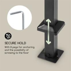 Steakhouse Al Sur Pavillon 244x260x152cm 160 G Flammhemmend Stahl Grau -Wrights Gartenladen 10033609 yy 0005 logo Blumfeldt Steakhouse al Sur Pavillon grau