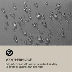 Steakhouse Al Sur Pavillon 244x260x152cm 160 G Flammhemmend Stahl Grau -Wrights Gartenladen 10033609 yy 0006 logo Blumfeldt Steakhouse al Sur Pavillon grau