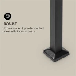 Steakhouse Al Sur Pavillon 244x260x152cm 160 G Flammhemmend Stahl Grau -Wrights Gartenladen 10033609 yy 0008 logo Blumfeldt Steakhouse al Sur Pavillon grau