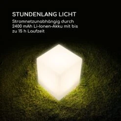 Shinecube XL Leuchtwürfel 40x40x40cm 16 Farben-LED 4 Licht-Modi Weiß -Wrights Gartenladen 10033732 de 0006 logo