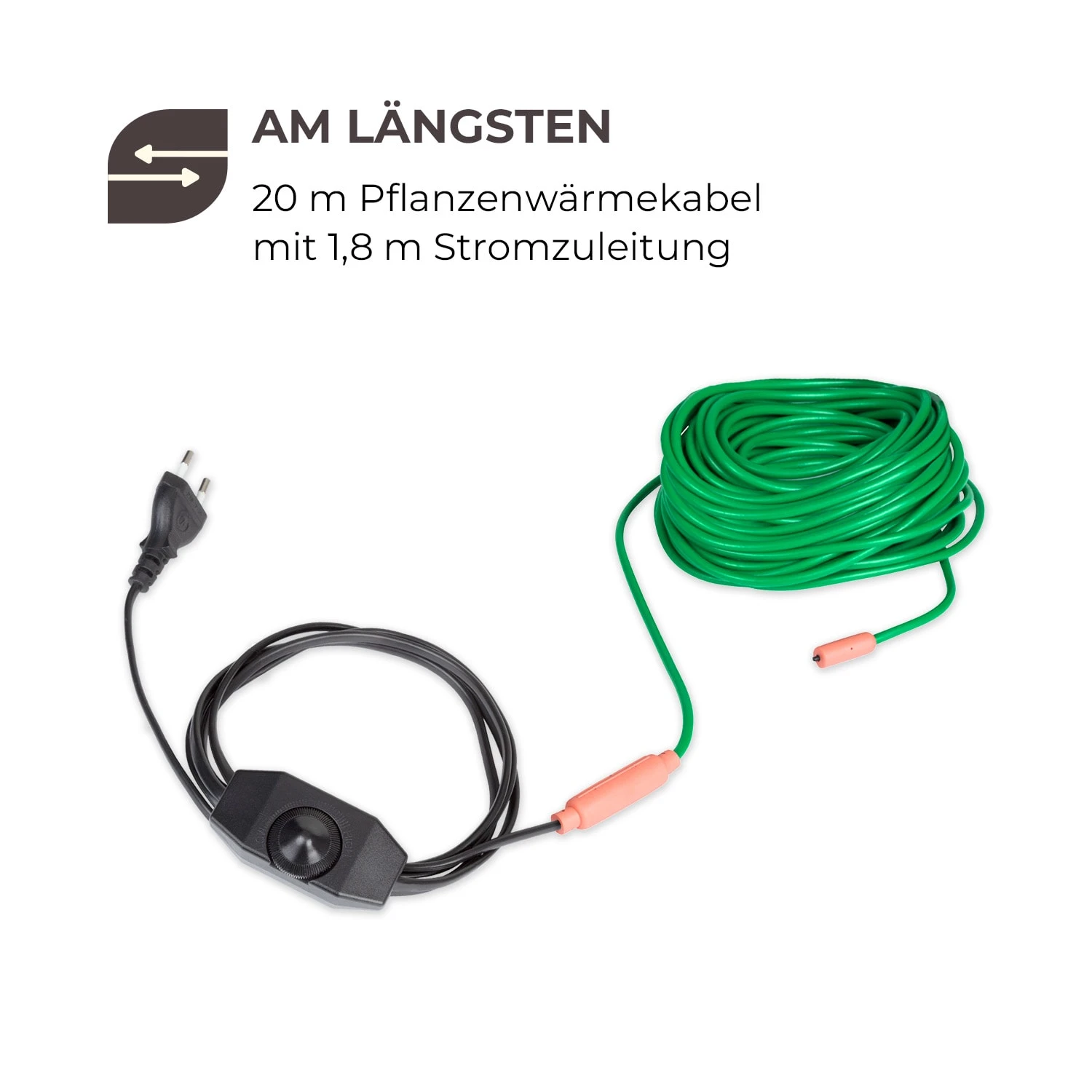 Greenwire Select 20 Pflanzenwärmekabel 20m Mit Thermostat IP68 7 Greenwire Select 20 Pflanzenwärmekabel 20m Mit Thermostat IP68 – Bild 7