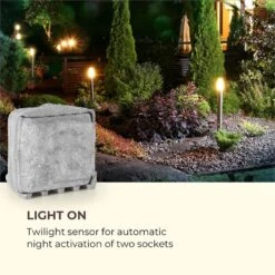 Power Rock Twilight 5 4-fach-Gartensteckdose IP44 Dämmerlichtsensor 5m -Wrights Gartenladen 10034693 yy 0003 logo Waldbeck Power Rock Twilight Gartensteckdose