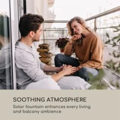 Savona Solarbrunnen 2,8 W Polyresin 5h Akku LEDs Steinoptik -Wrights Gartenladen 10034720 yy 0006 logo Blumfeldt Savona Solarbrunnen Steinoptik