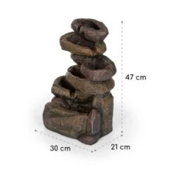 Savona Solarbrunnen 2,8 W Polyresin 5h Akku LEDs Steinoptik -Wrights Gartenladen 10034720 yy 0008 logo Blumfeldt Savona Solarbrunnen Steinoptik