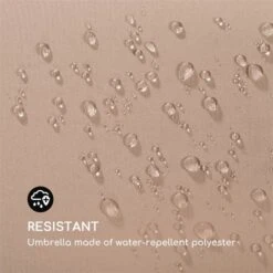 Flex-Shade L Sonnenschirm 130 X 180 Cm Polyester UV 50 Taupe -Wrights Gartenladen 10034727 yy 0004 logo Blumfeldt Flex Shade L Sonnenschirm 130x180 taupe