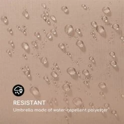Flex-Shade XL Sonnenschirm 150 X 210 Cm Polyester UV 50 Taupe -Wrights Gartenladen 10034729 yy 0004 logo Blumfeldt Flex Shade XL Sonnenschirm 150x210 taupe