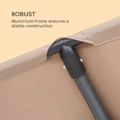 Flex-Shade XL Sonnenschirm 150 X 210 Cm Polyester UV 50 Taupe -Wrights Gartenladen 10034729 yy 0005 logo Blumfeldt Flex Shade XL Sonnenschirm 150x210 taupe