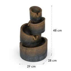 Mantua Kaskadenbrunnen Gartenbrunnen 4 Stufen Akku 2,8W Solar LED -Wrights Gartenladen 10034730 yy 0008 logo Blumfeldt Mantua Kaskadenbrunnen