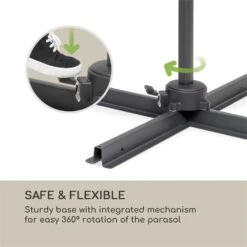 Belo Horizonte Sonnenschirm Sonnenschutz Ø 292cm Polyester Wasserabweisend Inkl. Standbasis Creme -Wrights Gartenladen 10034743 yy 0004 logo blumfeldt Belo Horizonte Sonnenschirm creme