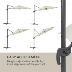 Belo Horizonte Sonnenschirm Sonnenschutz Ø 292cm Polyester Wasserabweisend Inkl. Standbasis Creme -Wrights Gartenladen 10034743 yy 0006 logo blumfeldt Belo Horizonte Sonnenschirm creme