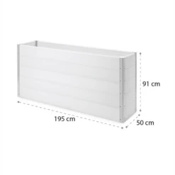 Nova Grow Gartenbeet 195 X 91 X 50 Cm WPC Holzoptik Weiß -Wrights Gartenladen 10034748 yy 0009 logo Blumfeldt Nova Grow Gartenbeet 195x91x50cm reedit