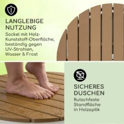 Sumatra Breeze Round Gartendusche WPC Aluminium 70x55cm Rund -Wrights Gartenladen 10034760 de 0003 usp