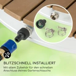 Sumatra Breeze Round Gartendusche WPC Aluminium 70x55cm Rund -Wrights Gartenladen 10034760 de 0005 usp