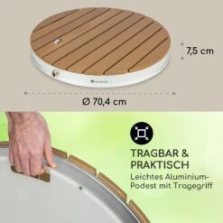 Sumatra Breeze Round Gartendusche WPC Aluminium 70x55cm Rund -Wrights Gartenladen 10034760 de 0006 usp