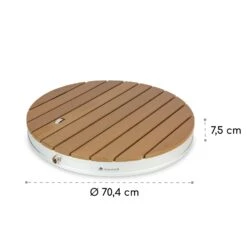 Sumatra Breeze Round Gartendusche WPC Aluminium 70x55cm Rund -Wrights Gartenladen 10034760 yy 0011 dimensions