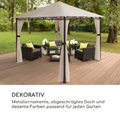 Mondo Gartenpavillon Partyzelt Gazebo 295x262x295 Stahl Polyester -Wrights Gartenladen 10034764 de 0007 logo